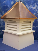Beautiful vinyl cupola with louvers.Click for more information.